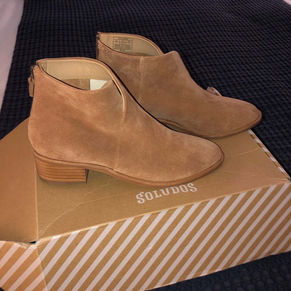 Soludos taupe booties